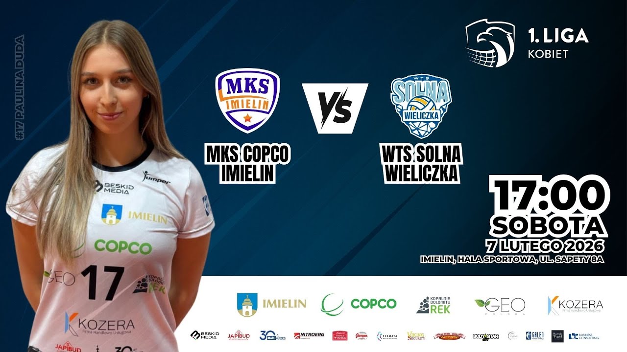 I LIGA KOBIET:  MKS COPCO Imielin vs WTS SOLNA Wieliczka