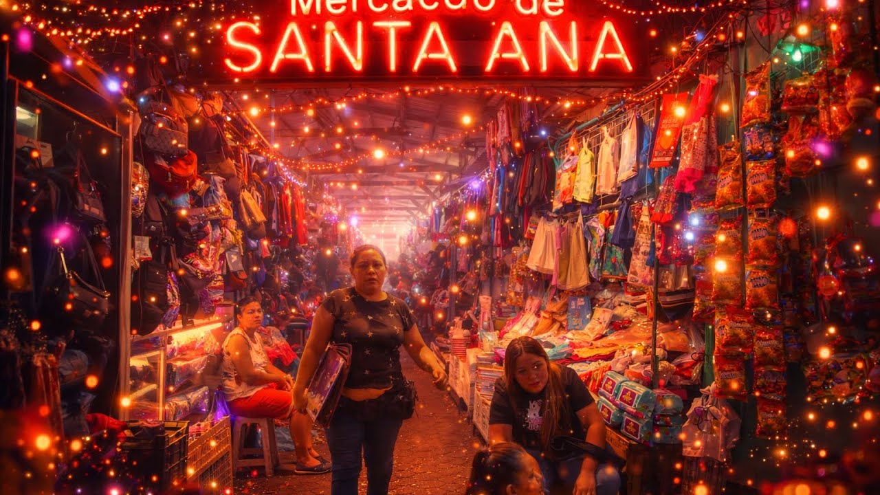  CAMINANDO Por El Mercado Central en Santa Ana El Salvador ..!!