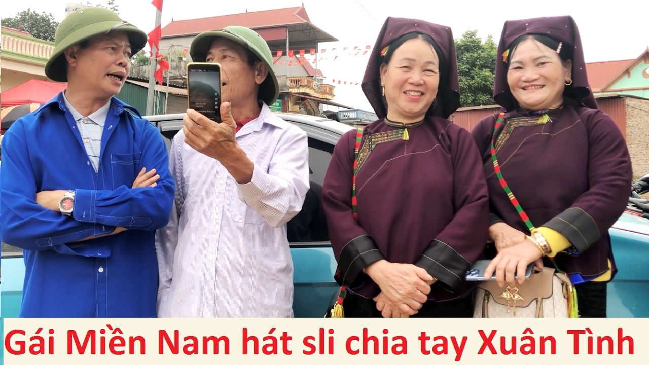 Gái Miền Nam hát sli chia tay hội Xuân Tình - m8