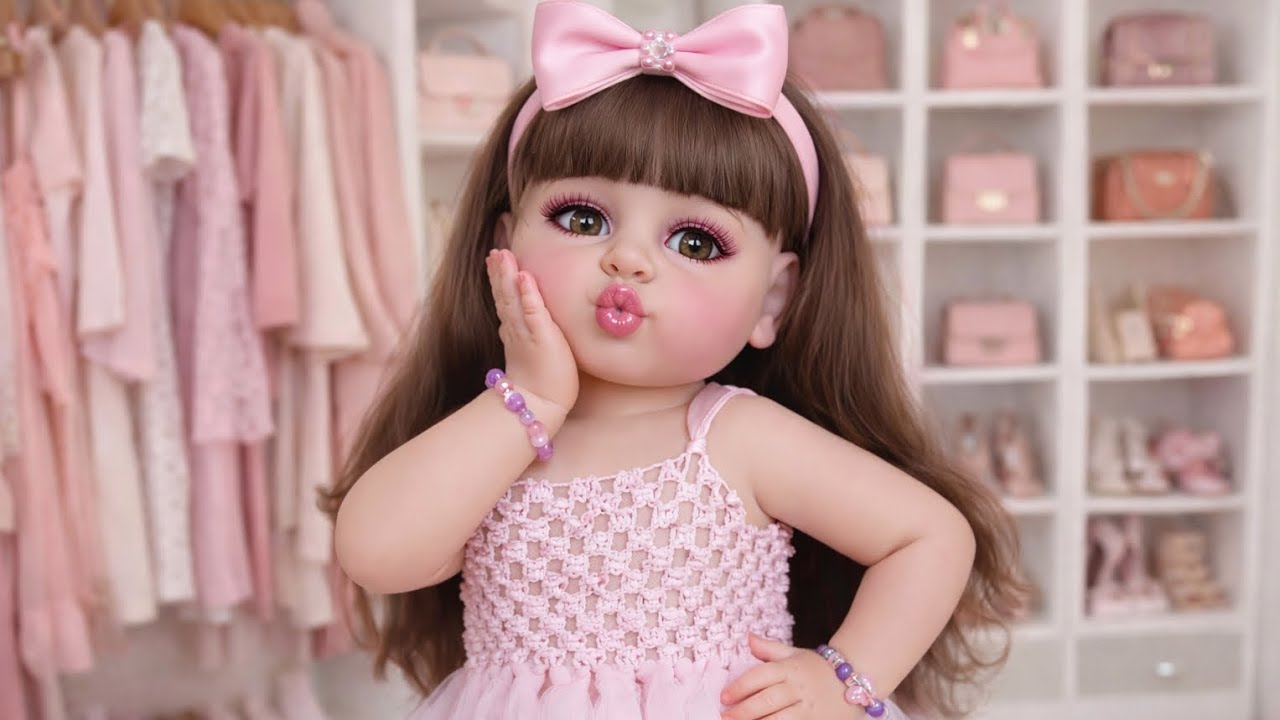 Arrume-se com a bebê reborn Liz para uma festa #bebêreborn #makeup #maquiagem #doll #boneca #festa