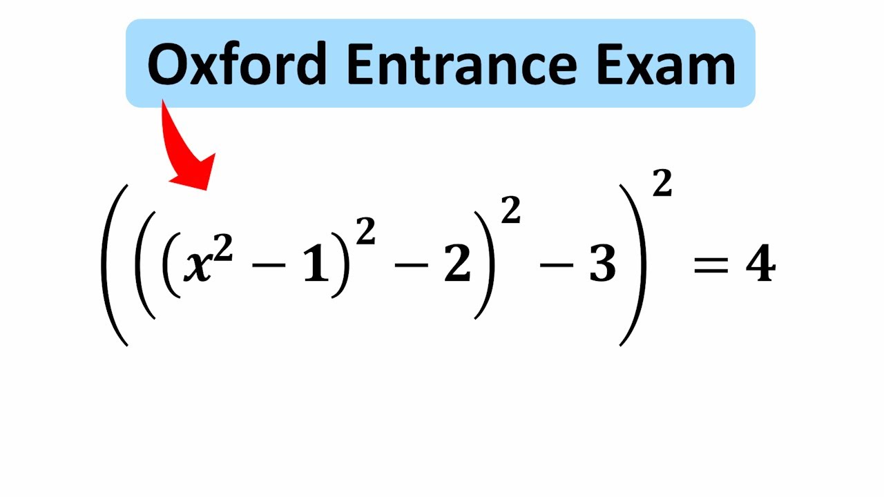 Can you solve this Oxford admissions question?