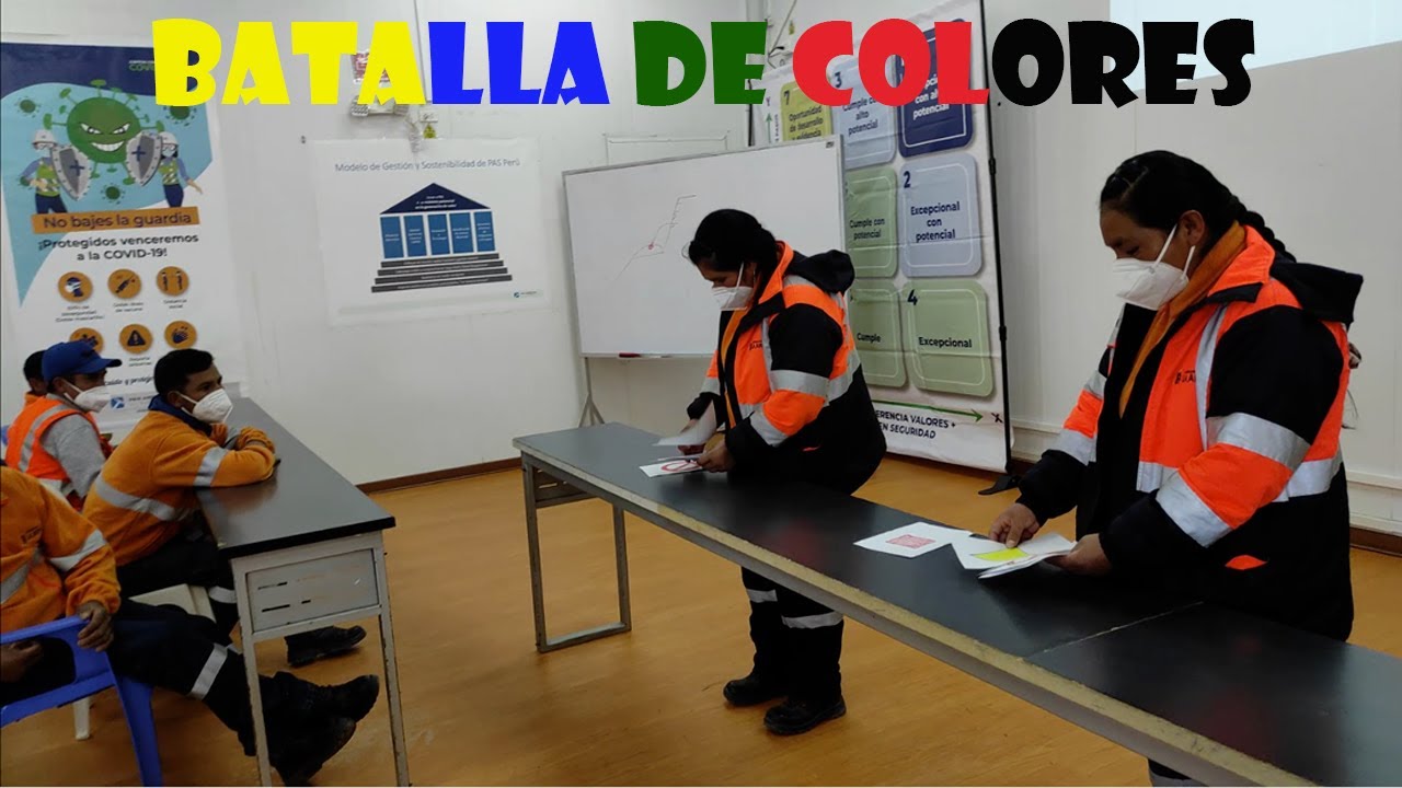Dinámica: batalla de colores, codigo de colores y señales