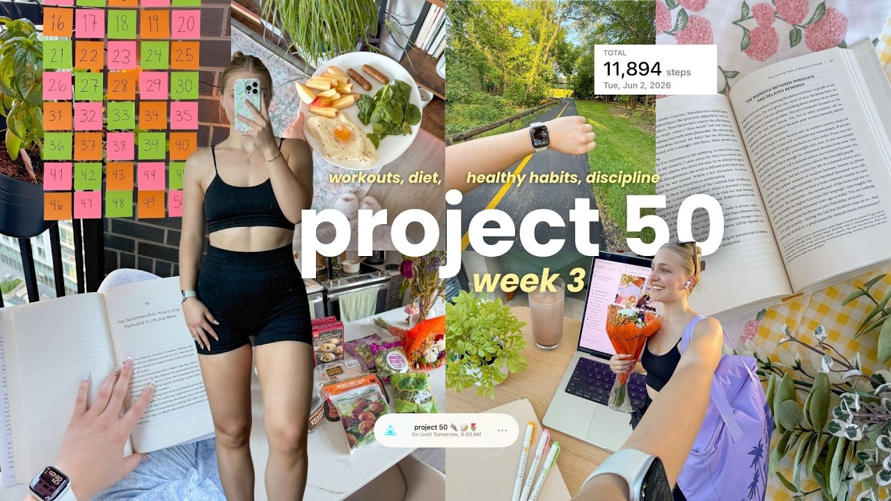Меняю свою жизнь за 50 дней 👟 Проект 50, неделя 3, воскресная перезагрузка, поиск баланса, здоров...