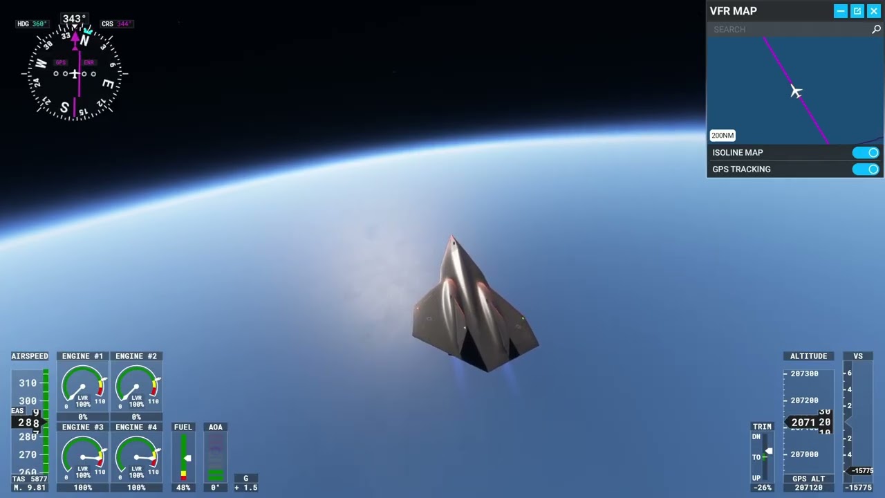 MSFS 2020 Darkstar from Mauritius to London (9070XT)