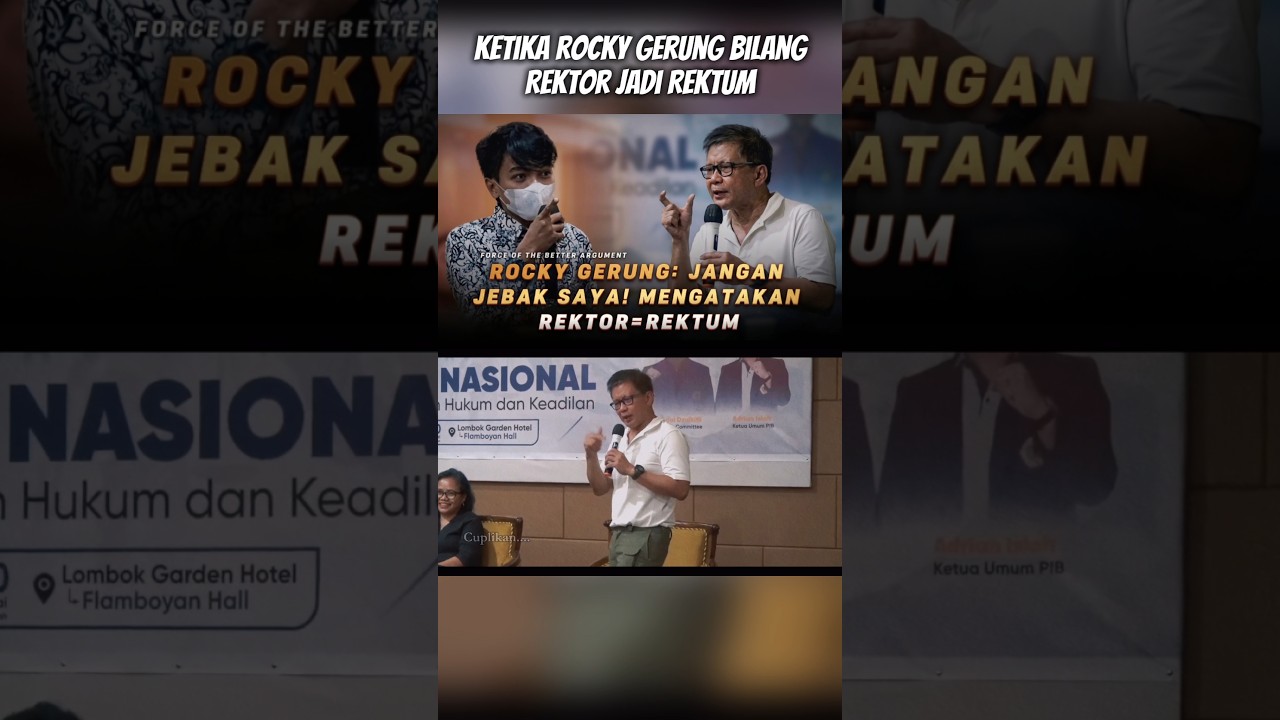 Rocky Gerung : Don't provoke me into saying rector = rectum #rockygerung #norockynoparty #shorts