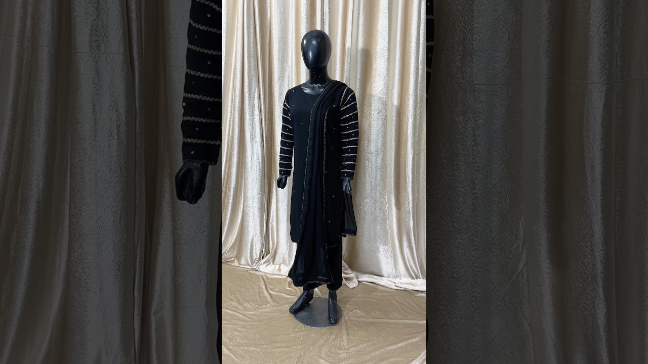 Black Outfit for Eid Ul Adha🖤✅Fabric: Linen Fine quality stuff ✅Dubata Stuff: Chiffon ✅Price: 4800