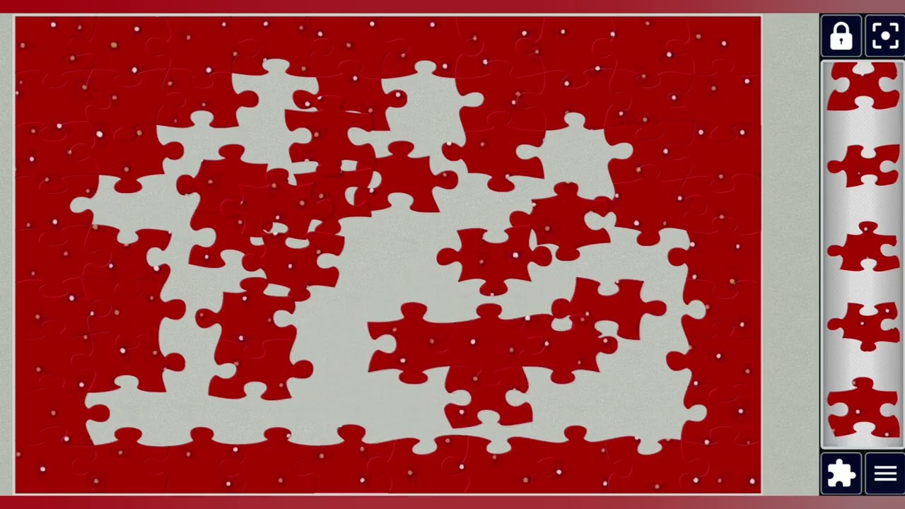 Red Canvas with Golden & White Speckles🟥✨️||Relaxing puzzles Art🧩||puzzles Art Collection🧩||