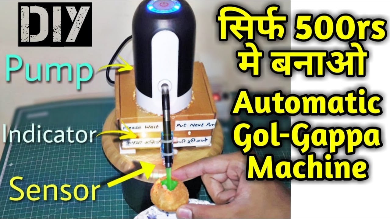 सिर्फ ₹५००- Homemade Automatic Pani Puri Machine in Just ₹500/- using IR Sensor | Gol gappa machine