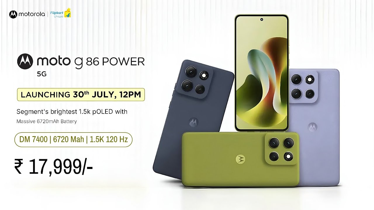 Moto G86 Power Launch Date In India, India Price, 6720 Mah Battery, 1.5K Display Processor, Camera