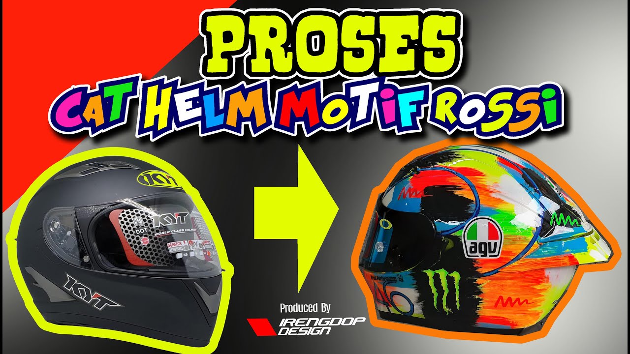 PROSES REPAINT HELM MOTIF ROSSI WINTERTEST 2019