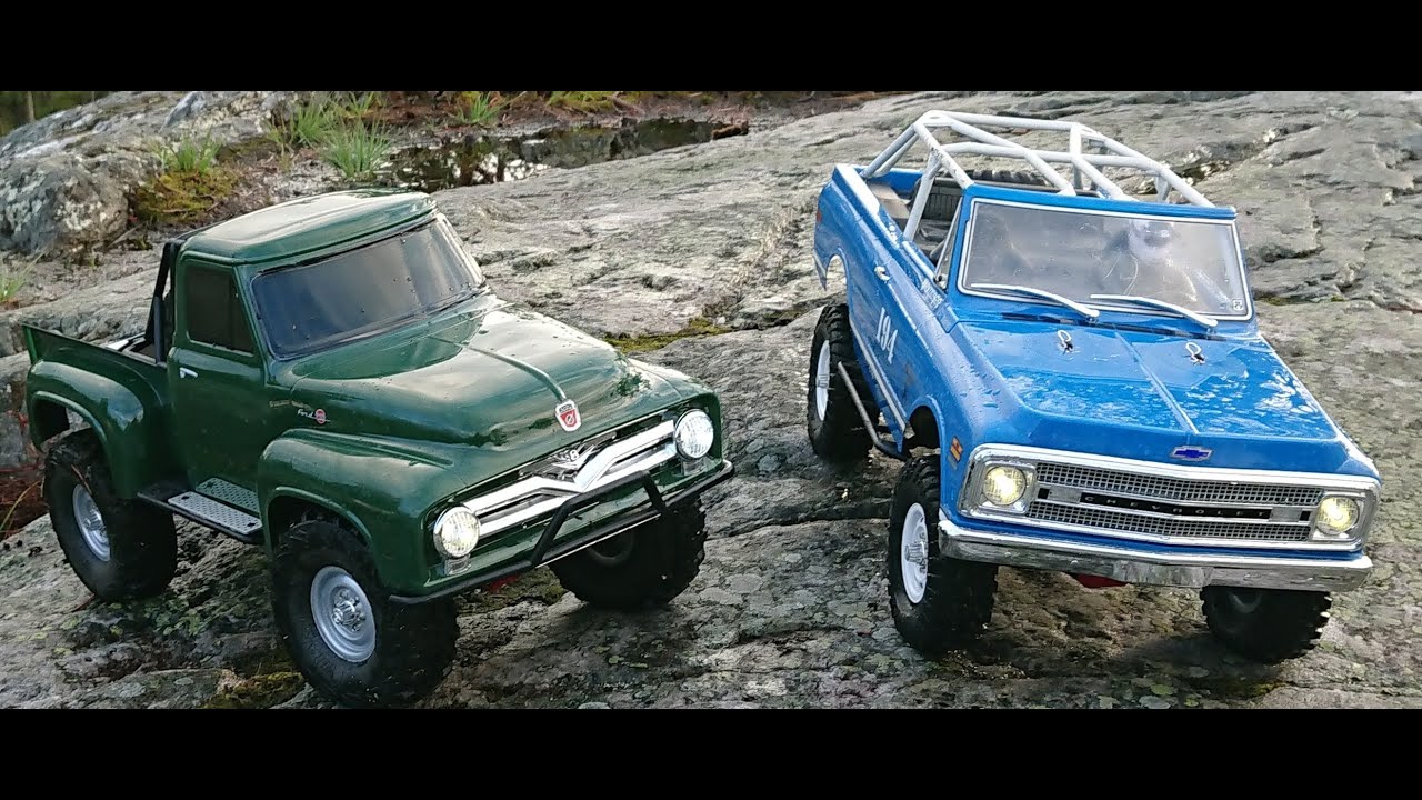 SCX10 II 1955 Ford F-100 RC-maasturi RC crawler AXI03001T2 Green