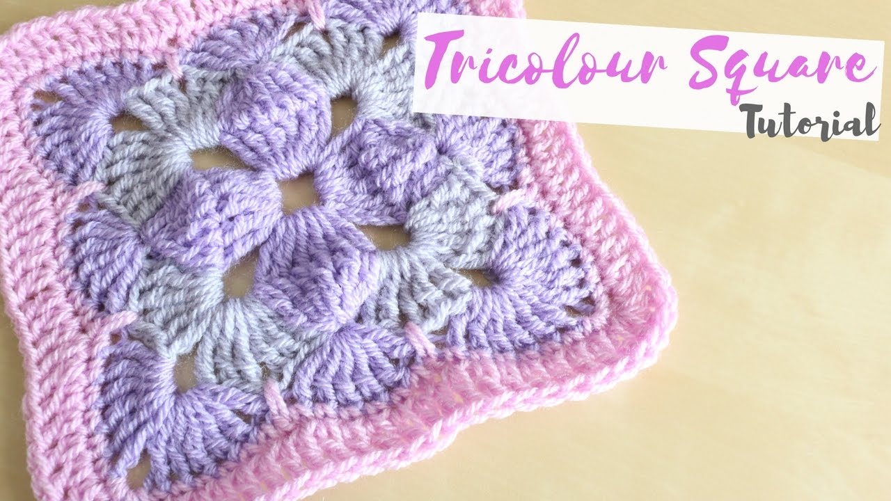 CROCHET: Tricolour square tutorial | Bella Coco