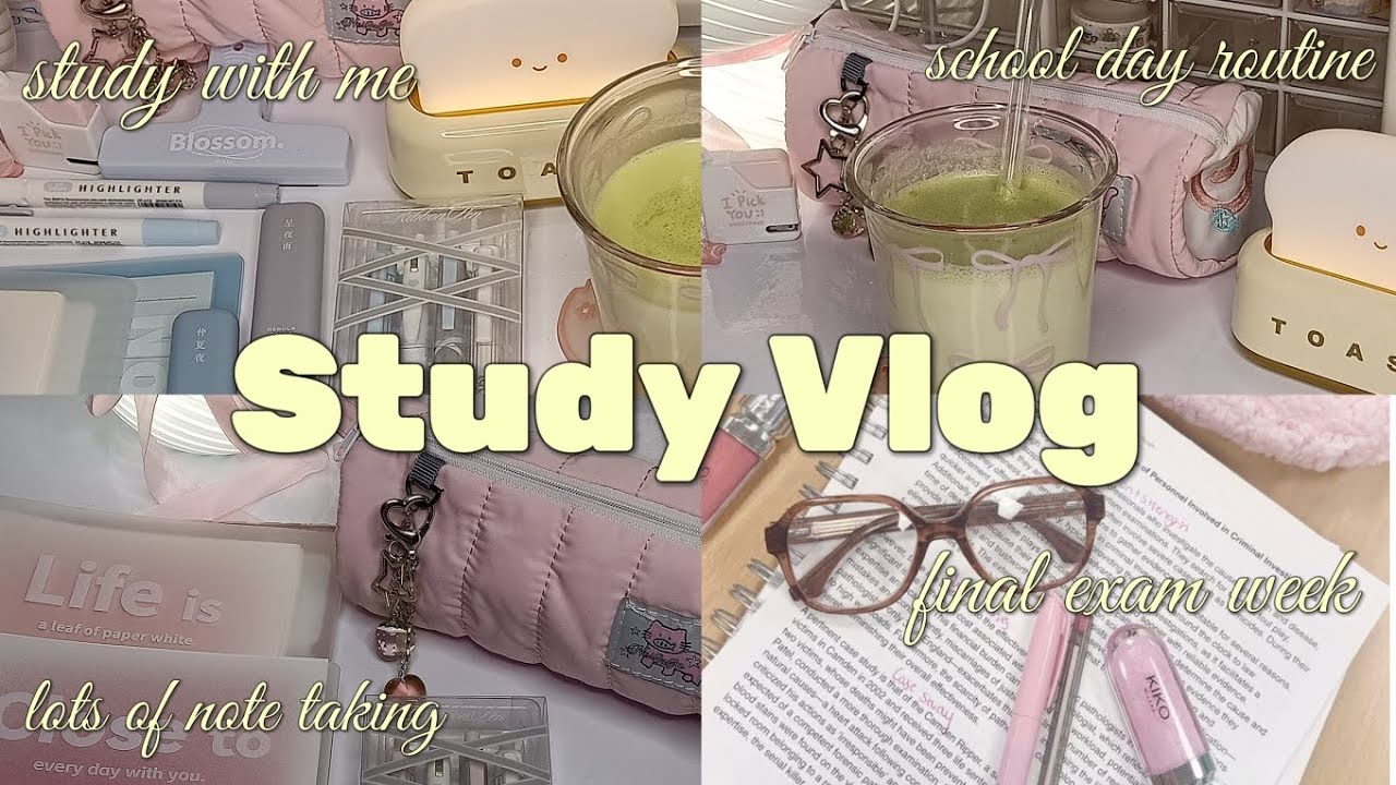 STUDY VLOG | 4:30am early morning, studying, note, being productive day, motivation  ˚ ｡⊹ฺ𖦹