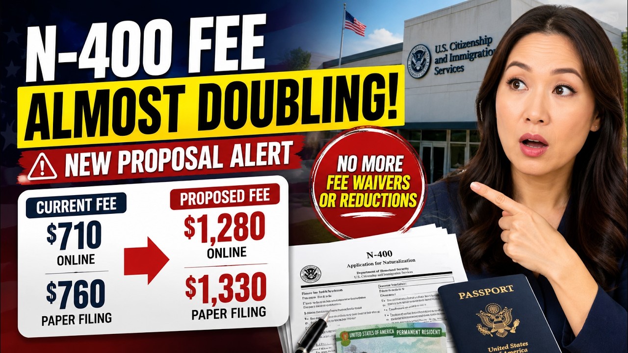 🚨 USCIS N-400 Fee Increase 2026? New Proposal Could Raise Citizenship Fees to $1,330!