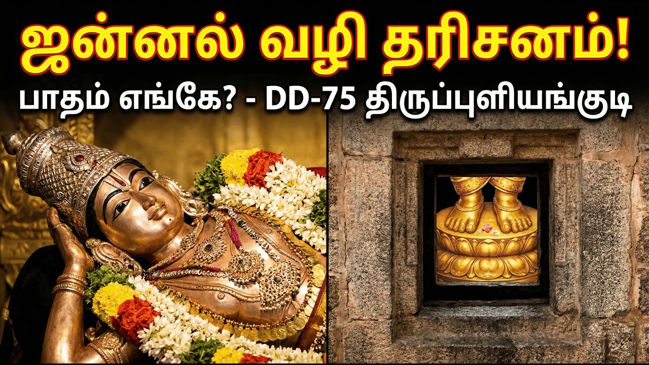 ஜன்னல் வழியாகத் தெரியும் பெருமாள் பாதம் | Thiruppulingudu Sri Kaaichina Vendha Perumal Temple | DD75