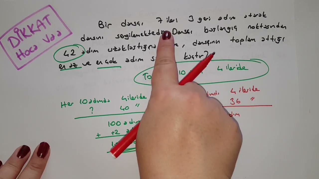 Adım, Dansçı, Mehter Takımı, Döviz ve Altın Soruları / Problemler #3