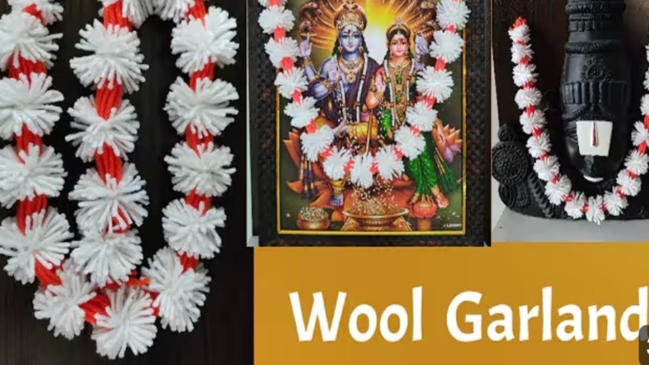 Wool garland ఉలెన్ తో పారిజాత పూలమాల  రెండు ఉలెన్ ఉంటే చాలు#super garland 