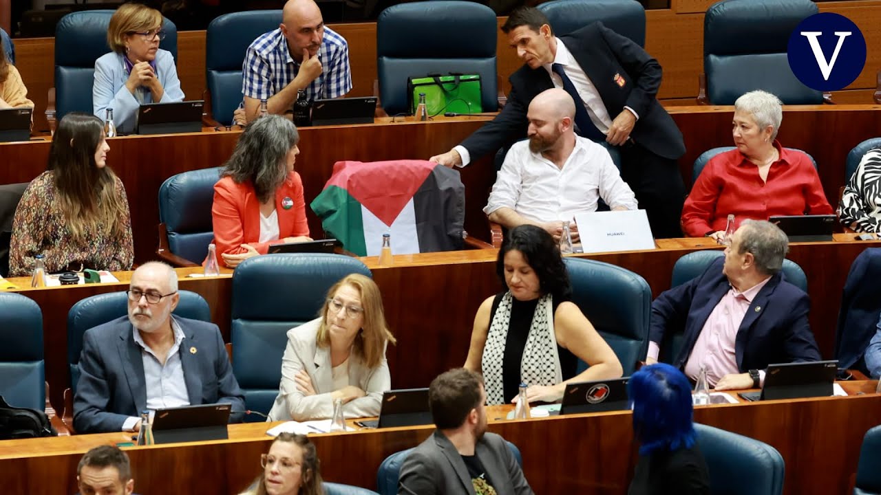 La Asamblea de Madrid estalla por la Flotilla con la bandera palestina como detonante