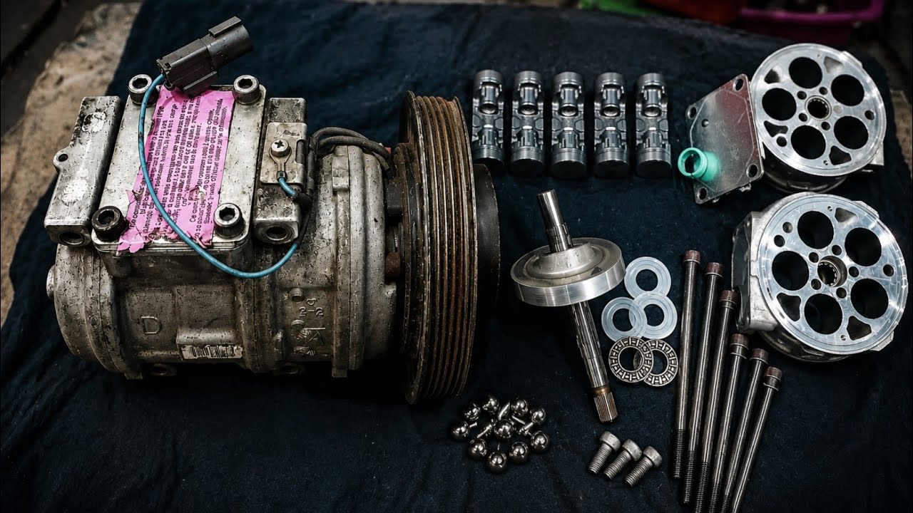 DIY Car AC Compressor Overhaul 🔧 | Complete Disassembly & Repair