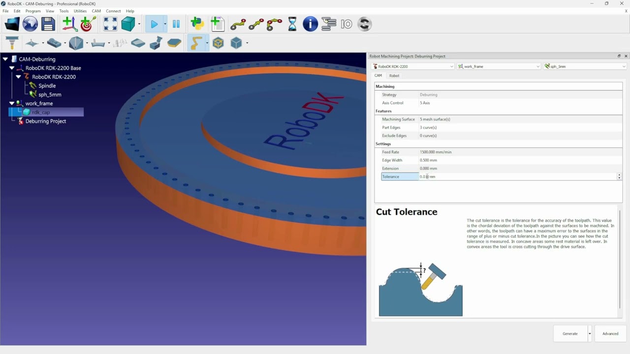 Deburring - Machining Strategy - RoboDK CAM