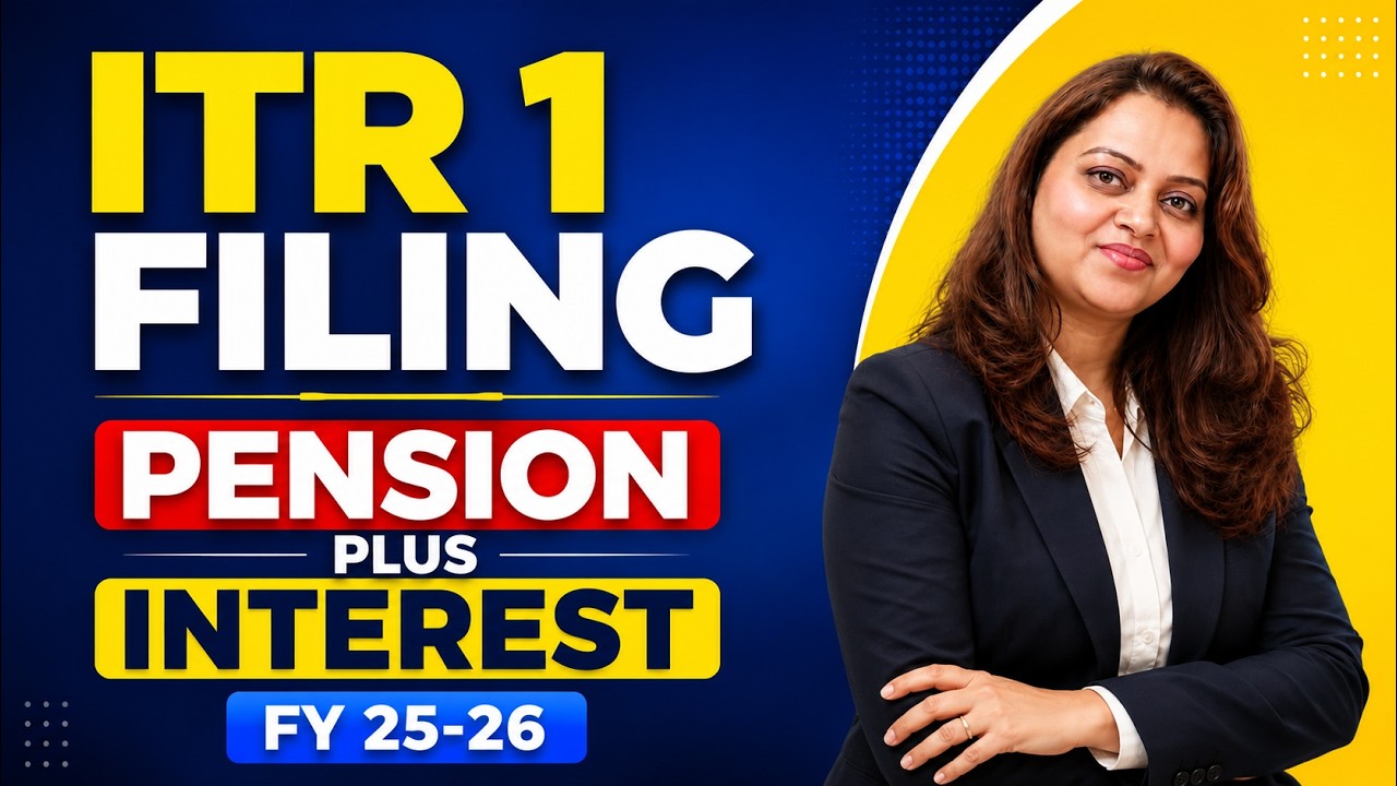 ITR1 Online filing for Pensioners AY 26-27|ITR for Senior Citizens |pension and interest income itr|