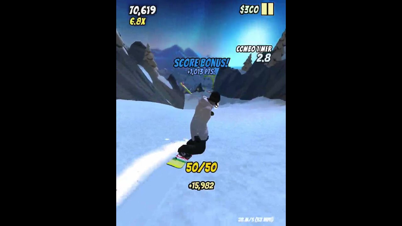 Playing as Spencer O'Brien snowboarding down Mt. Bachelor on APO Snow.  I got a gold medal!