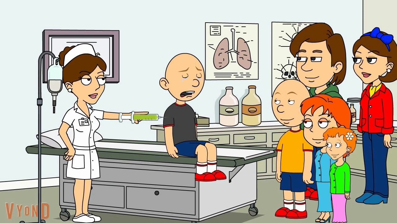 Classic Caillou Misbehaves At His Flu Shot  (MOST VIEWED VIDEO)