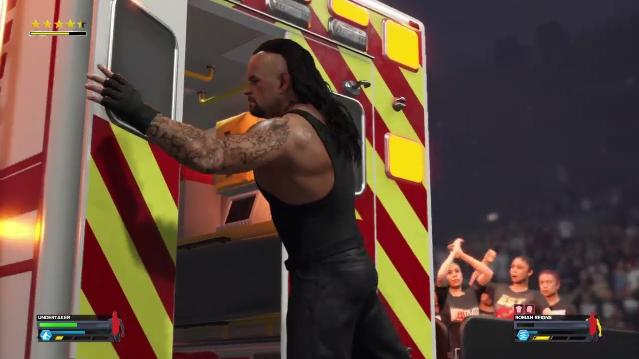 WWE 2K24 Roman vs Undertaker Ambulance Match