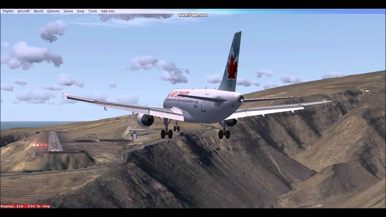 A319 Landing at La Gomera Airport