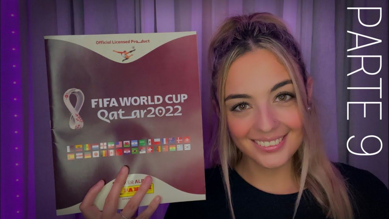 ASMR ABRIENDO CROMOS DEL ALBUM DEL MUNDIAL QATAR 2022 ⚽️🏆 (Parte 9) ASMR ESPAÑOL