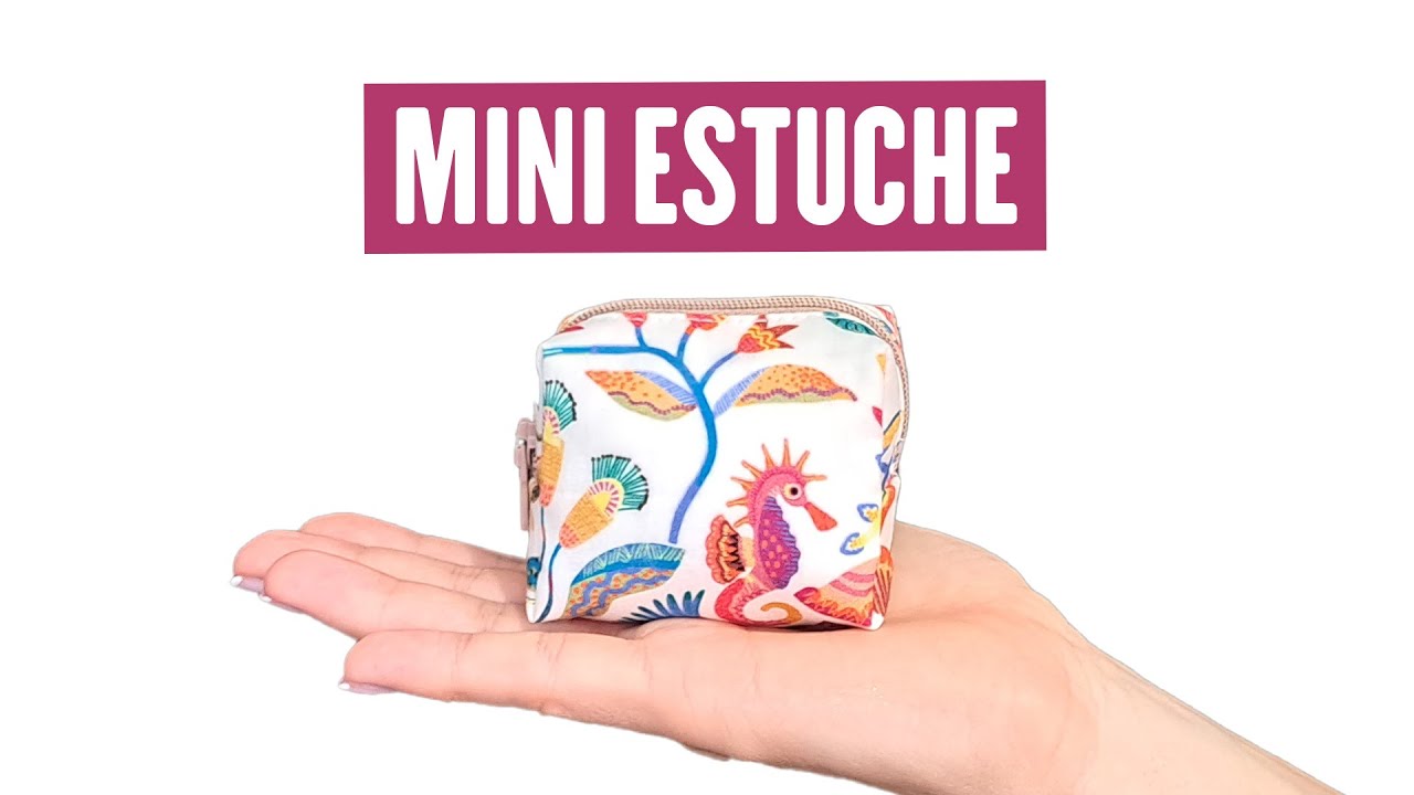 Cómo coser un MINI ESTUCHE con cremallera | Sin patrón | Tutorial DIY | Neceser monedero fácil