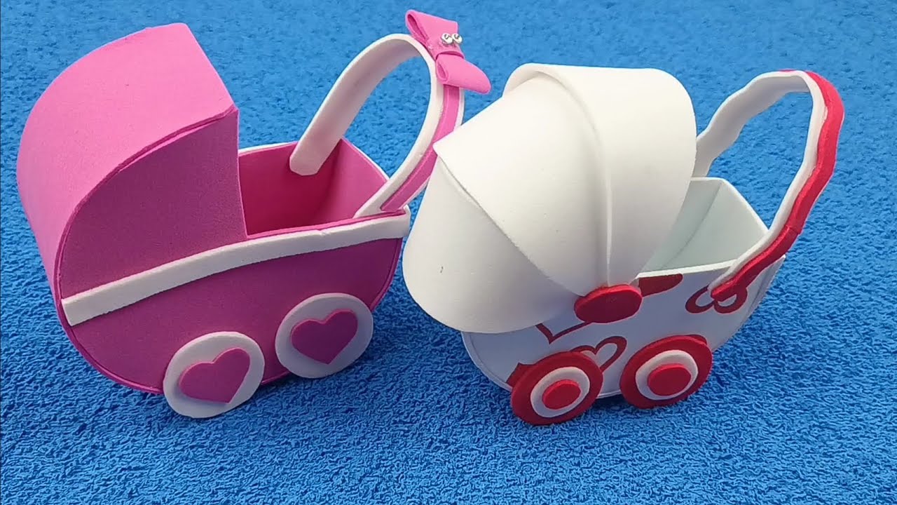 CARRINHOS DE BEBÊ EM EVA - passo a passo.