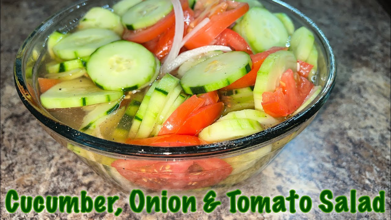 Old School Cucumber, Onion & Tomato Salad