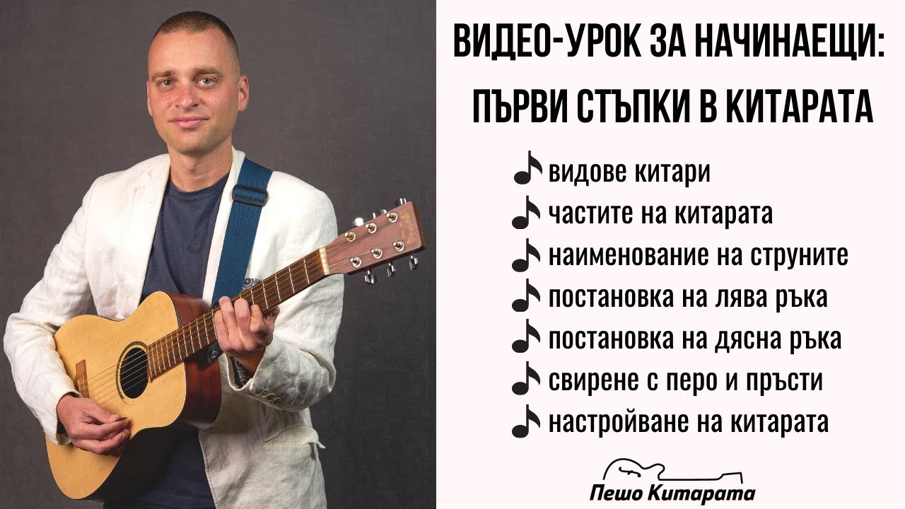 🎸Урок по Китара за Начинаещи: Първи Стъпки
