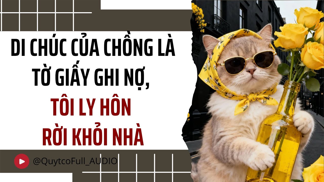 DI CHÚC CỦA CHỒNG LÀ TỜ GIẤY GHI NỢ, TÔI LY HÔN RỜI KHỎI NHÀ | QUÝT CÓ FULL AUDIO