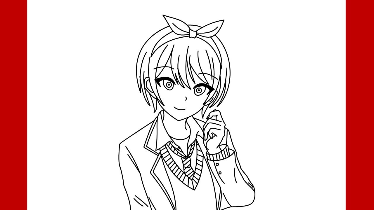 How to draw Ruka Sarashina step by step Drawing - Ruka Sarashina Kanojo Okarishimasu