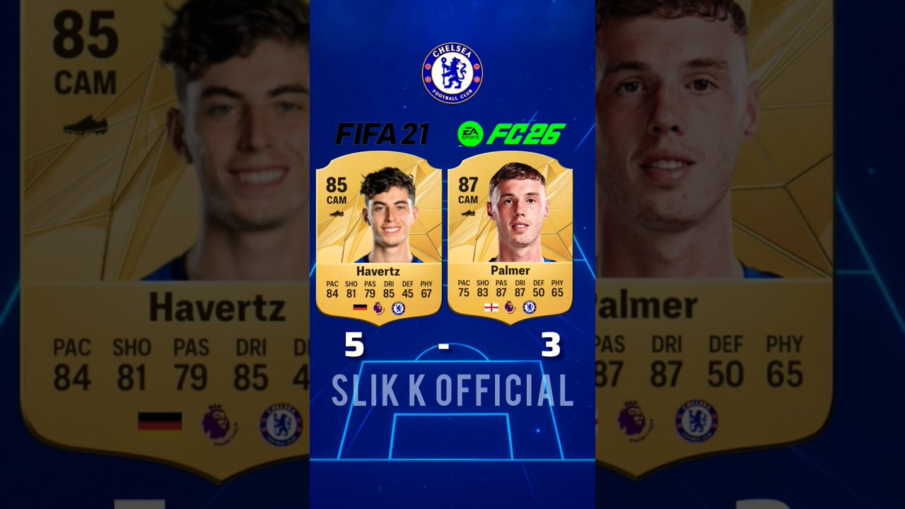 Chelsea FIFA 21 Vs FC 26 #fc26#eafc25 #fifa #football #fc25 #fifacards