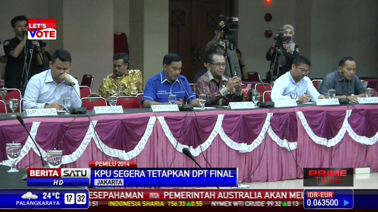 KPU Akan Umumkan SK Data DPT