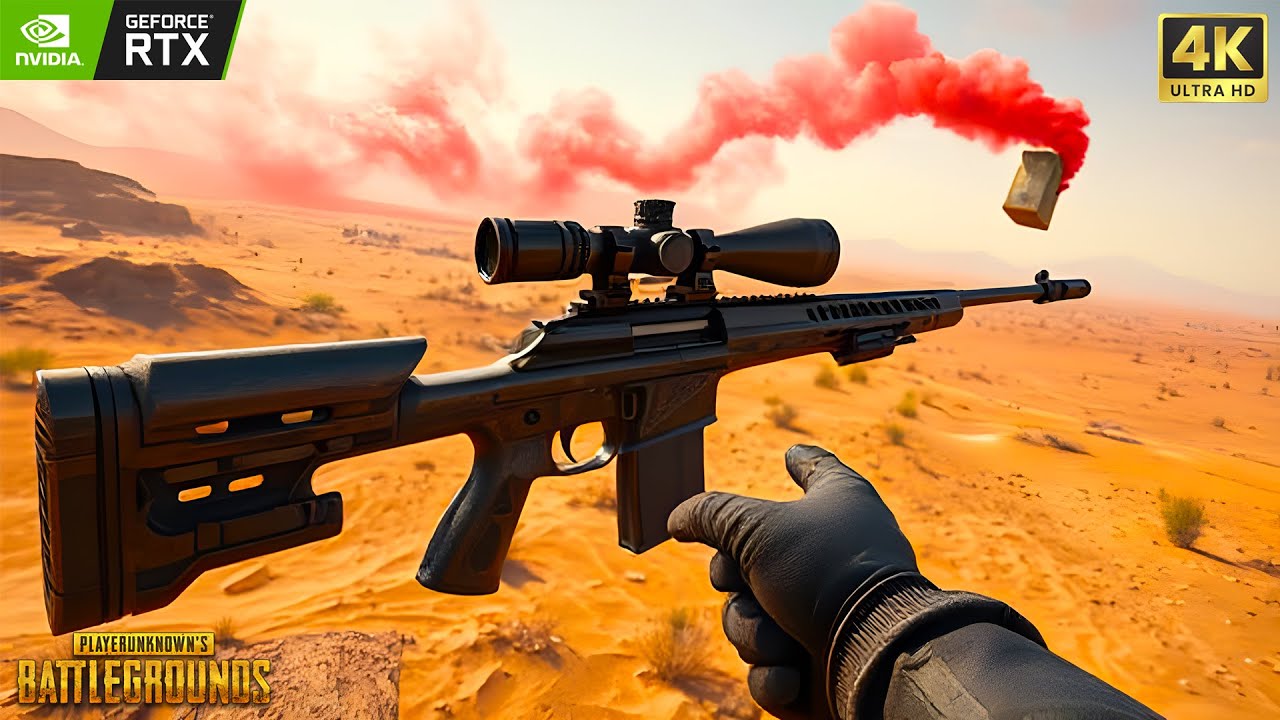 Miramar FPP Solo Sniper Gameplay PUBG PC RTX 5090 (No Commentary)