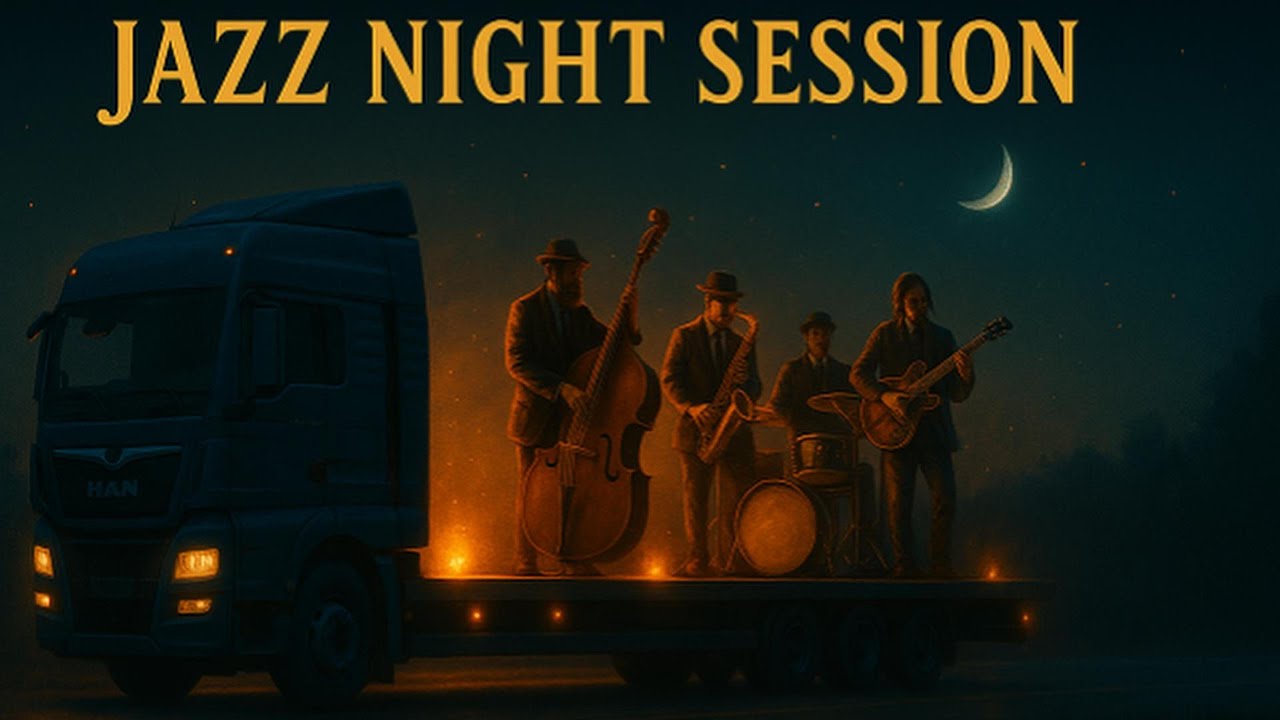 Night Drive Jazz • 4K Foggy Road POV • Smooth Grooves