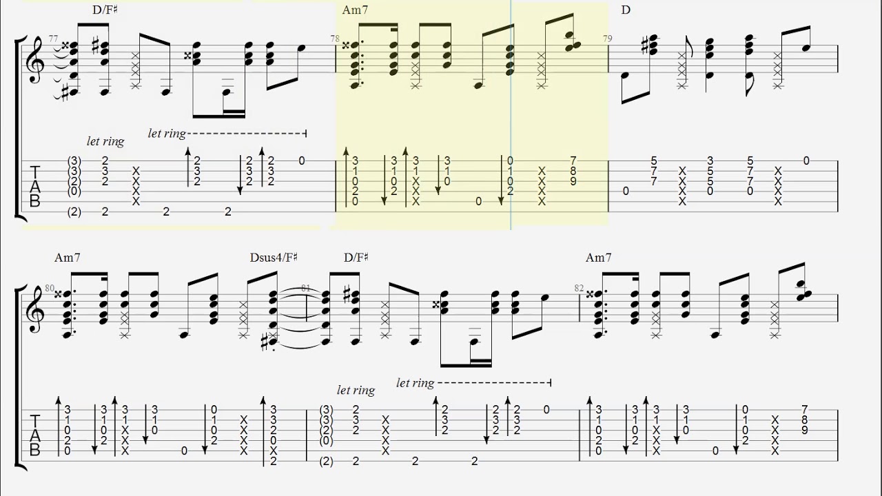 Stairway To Heaven, Lez Zeppelin, Fingerstyle Guitar TAB