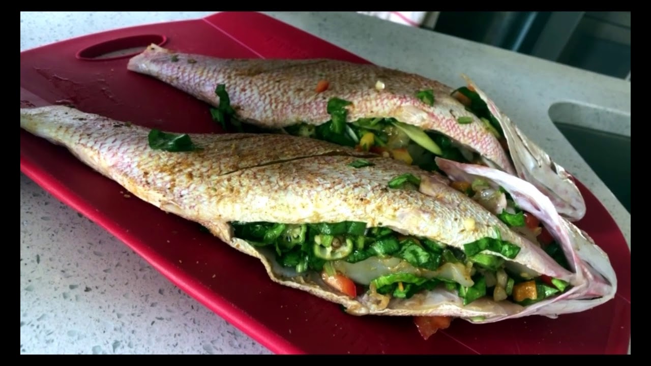 Red snapper stuffed with shrimp!!!