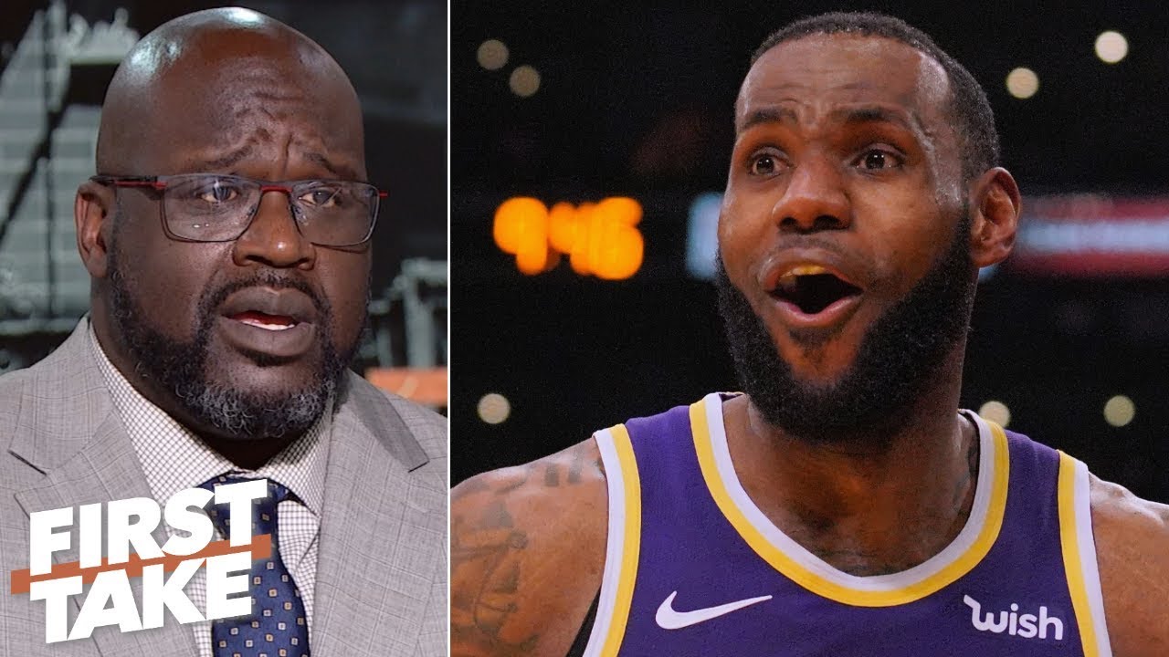 Shaq predicts LeBron will be on the Lakers' Mt. Rushmore if he 3-peats with AD | First Take