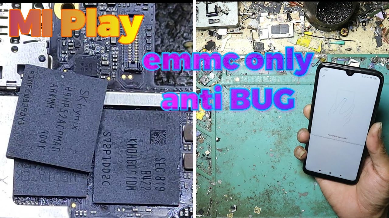 MI Play ganti emmc only anti bug bebas reset dan update