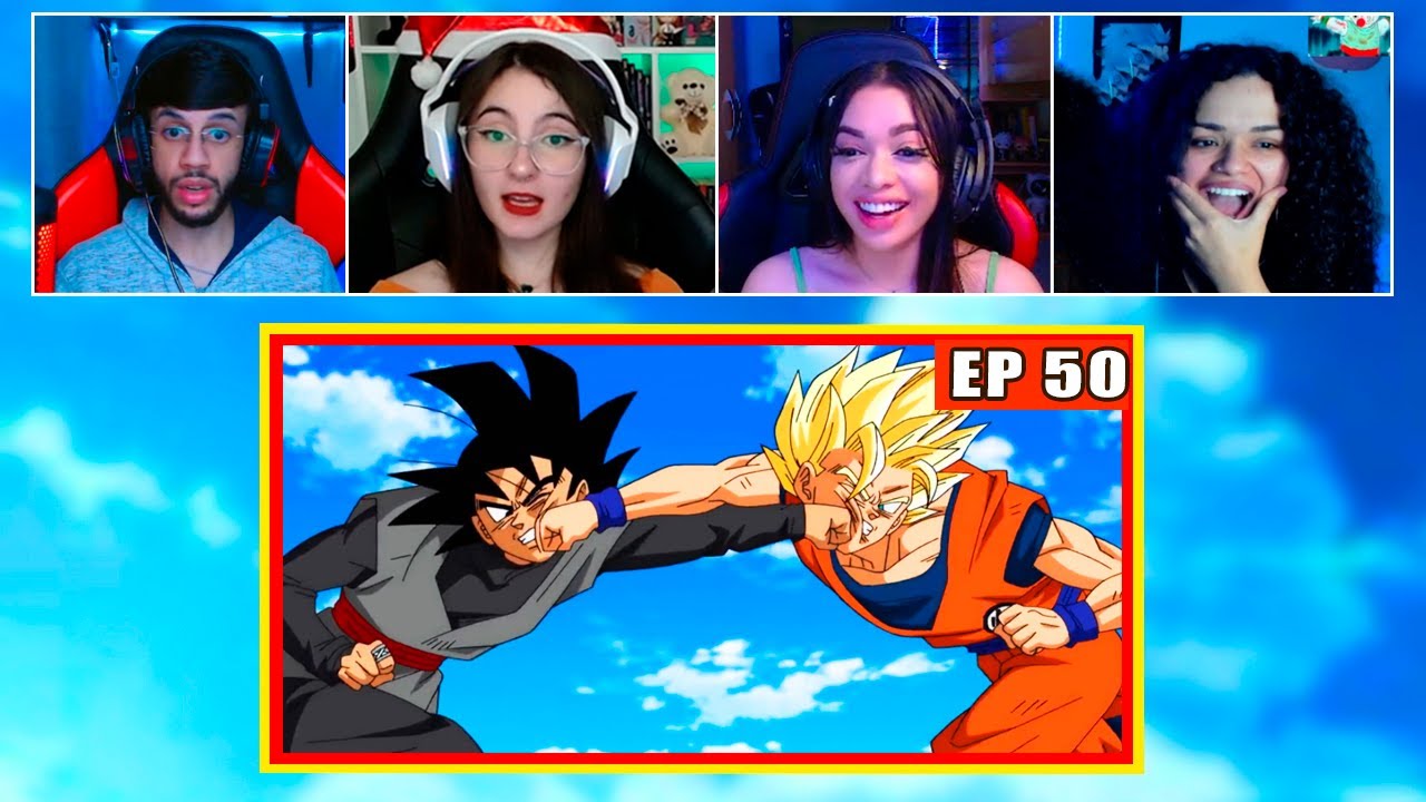 Goku vs Goku black | 4 Pessoas Reagindo | Dragon Ball SUPER - EP 50