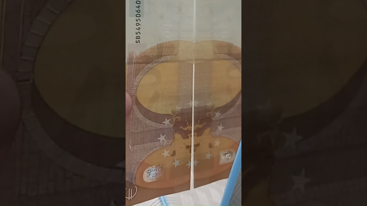 Cosa appare piegando una banconota da 50 euro?