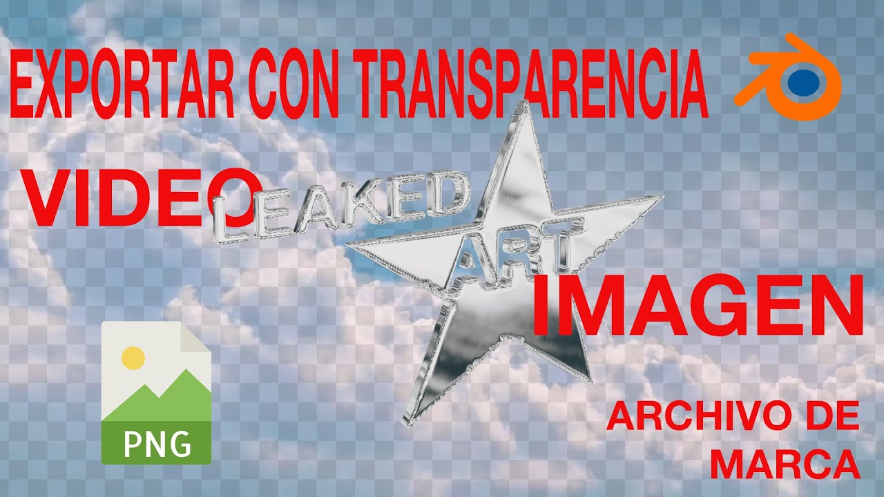 Exportar PNG y VIDEO con fondo TRANSPARENTE en Blender