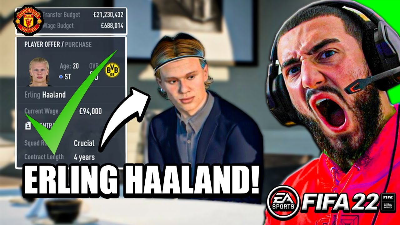 OLE SAVIOLA SIGNS ERLING HAALAND FOR $200 MILLION TO MAN UNITED🔥💰 - FIFA 22 CAREER MODE #2
