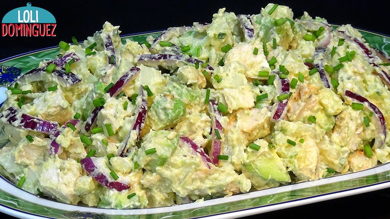 ENSALADILLA DE POLLO, PATATAS Y AGUACATE. Loli Domínguez - Recetas paso a paso, tutorial.