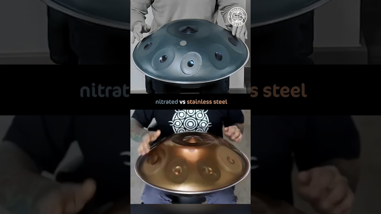 ❓Nitrated vs. stainless steel #handpan &ndash; what&rsquo;s your favorite?